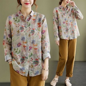 Button Shirt/Blouse Flower Print