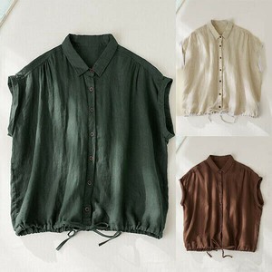衬衫 新商品 亚麻混纺 麻 衬衫