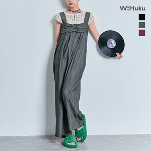 【シワになりにくい】サロペット《フロントクロスオールインワン 全3色 2サイズ》