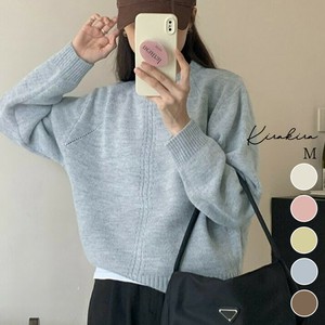 ニット《ツイストデザインクルーネックニット》《現品限り》