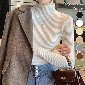 ニット《柔らかハイネックリブニット 全6色》
