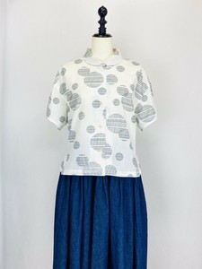 Button Shirt/Blouse Short-Sleeved Blouse Cotton
