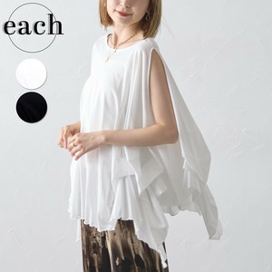 【each新作】7/28入荷予定　マルチwayドライタッチ綿変形チュニックTシャツ 　モード2025SS　each東京