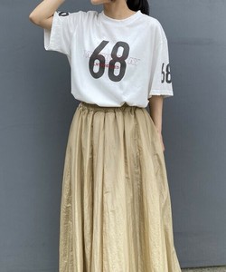 【2025春夏新作】68の上から刺繍T ナンバリング刺繍ロゴTシャツ