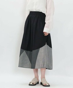 【2025春夏新作】裾に切り替えデニムSK