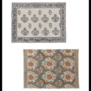 Tablecloth Chambray Block Print 2-way