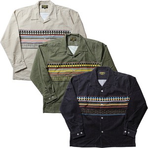 【予約販売】【2025秋冬新作】【UNIVERD72】PRINT CORDUROY SHIRT（NATIVE）