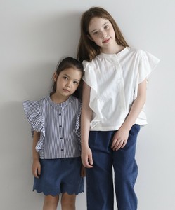 Kids' Short Sleeve Shirt/Blouse Band Collar Square