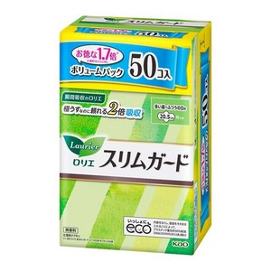 【医薬部外品】ロリエ　スリムガード　ボリュームパック　多い昼〜ふつうの日用羽つき　20．5cm 50コ
