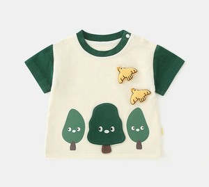 韓国スタイル 2色5サイズ シャツ 森 アニマル 半袖 かわいい