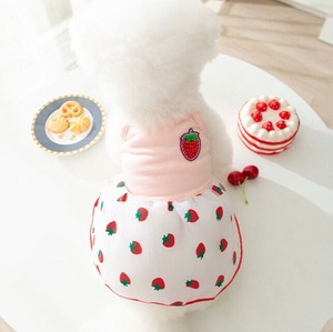 服 ワンピース 犬用 イチゴ柄 可愛い 夏 ペット用品   MBQ1706