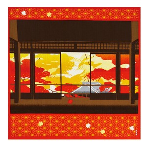 【濱文様】　絵小布　秋満ちる　(日本製)　　【2025秋新作】　【風呂敷50cm】
