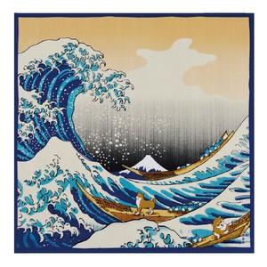 便当包巾 滨文様 风吕敷 北斋 50cm 日本制造
