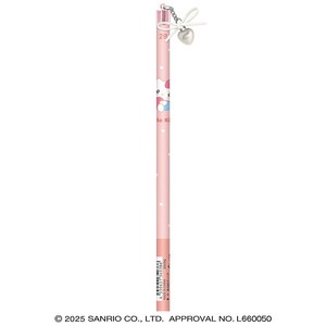 ■2025AW　先行予約■　サンリオキャラクターズ　リボンチャーム付き鉛筆（2B・丸軸）　ハローキティ