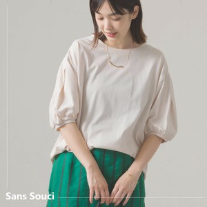 【予約】7/18入荷予定 冷感シルクタッチ冷感シルクタッチボリューム袖半袖Tシャツ