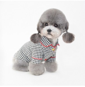 犬服 2色5サイズ ドッグウェア ペット服 チェック柄