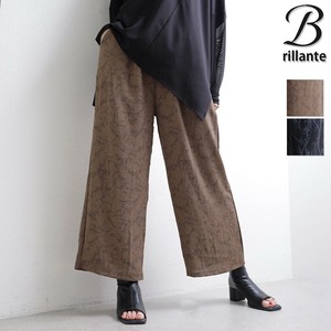 【再入荷】アート柄プリントワイドパンツ　 2025新作　通年人気 BRILLANTE東京（40736）