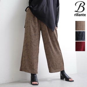 【再入荷】アート柄プリントワイドパンツ　 2025新作　通年人気 BRILLANTE東京（40736）