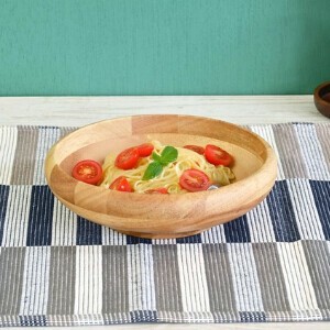 【ユニバーサルデザイン】【天然木（ラバーウッド）】17.5cm x 5cm NB-103 ユニバーサルボウル M 175 NA