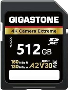 超高速SDカード 512GB　4K Camera Extreme UHS-I A2 V30 U3 Class 10 SDXC最大160MB/s