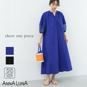 2025AW新作【ANNALUNA】袖シアーワンピース