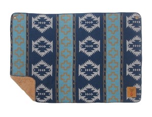 【9月上旬入荷予定】☆LUMBERブランケット　ナバホ　ネイビーL　150×220