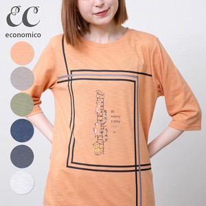 2025SS　猫＆ロゴプリントTシャツ　2025新作　Economico