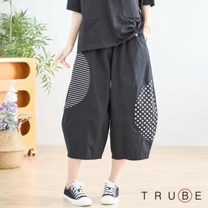 【2025新作】【M~L】モノトーンパターン切替ガウチョパンツ(N52-117) (1号店) FM1