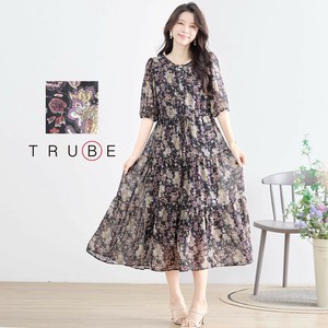 【2025新作】【M〜L】シフォンペイズリープリントワンピース(N82-384)（1号店）FM1