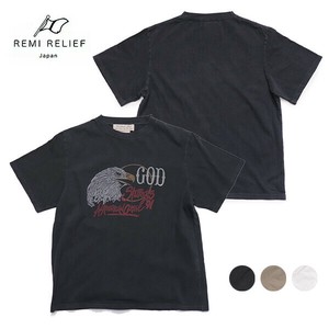 レミ レリーフ【REMI RELIEF】HARD SP加工20/天竺レギュラーT(GOD) Tシャツ 半袖 ロゴ メンズ レディース