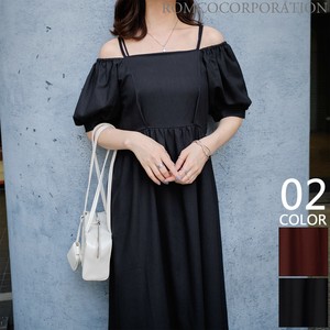 2WAYオフショルリネンワンピース