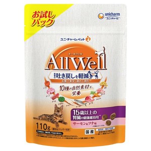 ［ユニ・チャーム］AllWell 10種の自然素材 15歳以上の腎臓の健康維持用 サーモン＆ツナ味 110g