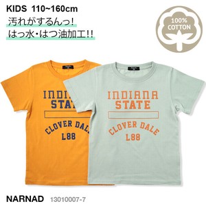 キッズ ロゴ プリント 撥水・撥油 半袖 Tシャツ 110cm~160cm トドラー・ジュニアサイズ