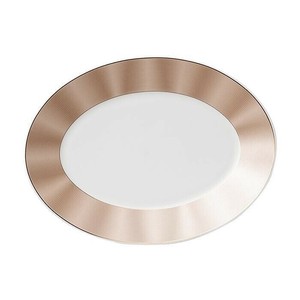 NIKKO(ニッコー) ELITE MODERN(エリートモダン) 26cmオーバルプレート シルクシャンパン(ゴールド)
