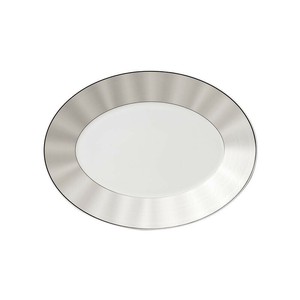 NIKKO(ニッコー) ELITE MODERN(エリートモダン) 36cmオーバルプレート シルクプラチナム 11733-4086H