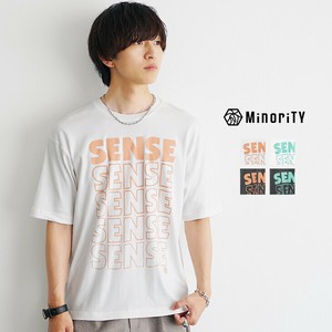 [MinoriTY] T-shirt Crew Neck T-Shirt Printed Short Sleeve