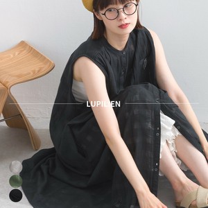 洋装/连衣裙 新商品 格纹薄纱 2025年 印度棉 洋装/连衣裙 无袖 春夏
