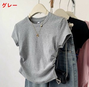 Tシャツ 半袖 ラウンドネック 無地 快適 レディース ファッション MBQ1762