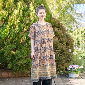 Casual Dress Cotton Front-hemmed Dress