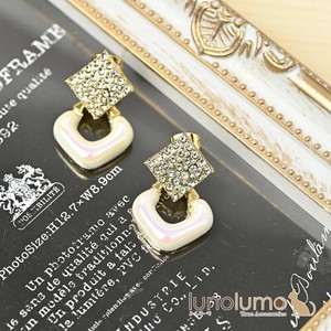 Pierced Earringss Ladies fashion White Sparkle Rhinestone