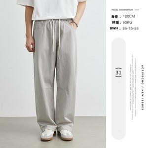 P22229 2025春夏新作 スラックス ゆるい 韓国風  メンズ   レトロ カジュアル ストレート 涼感