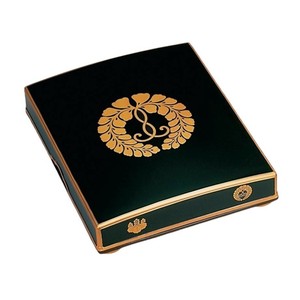 御文章箱 木質製 盛紋 小 黒(内梨地・フチ金) 下り藤 4101853800421