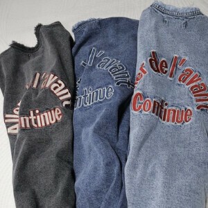 Vest/Gilet denim Embroidered Logo embroidery