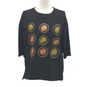 【2025新作】5色展開　ミセスTシャツ　丸柄　綿カットソー　大人カジュアル　コットン素材