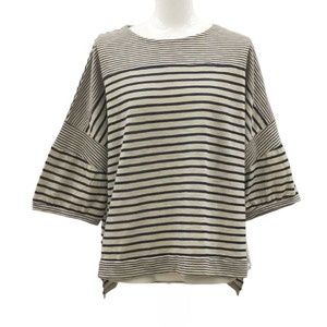 【2025新作】6色展開　ミセスTシャツ　ボーダー切替カットソー　綿混　大人カジュアル