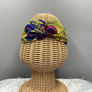 ヘアアクセサリー　ヘアバンド　ターバン　カラフル　イエロー