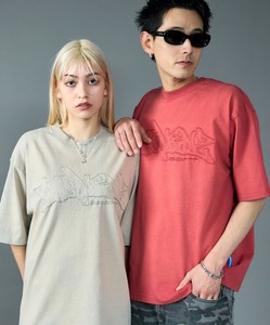 FADE APPLIQUE LOGO TEE / Tシャツ クルーネック 半袖 加工