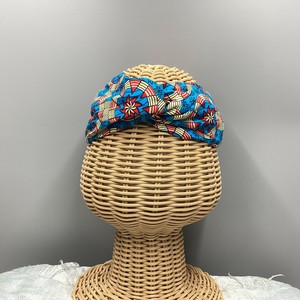 ヘアアクセサリー　ヘアバンド　ターバン　カラフル　ターコイズ　幾何学模様