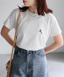 シマエナガワンポイント刺繍Tシャツ　シマエナガ　ワンポイント　刺繍　半袖