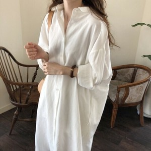 シャツ 長袖 春秋 無地 ゆったり 快適 レディース ファッション MBQ1810